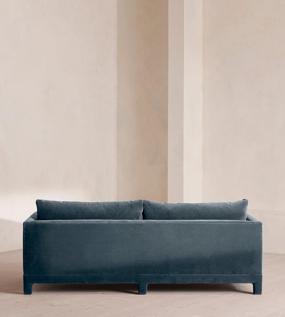 Ashford Three Seater Sofa - Velvet - Grey Blue - Images - Image 4