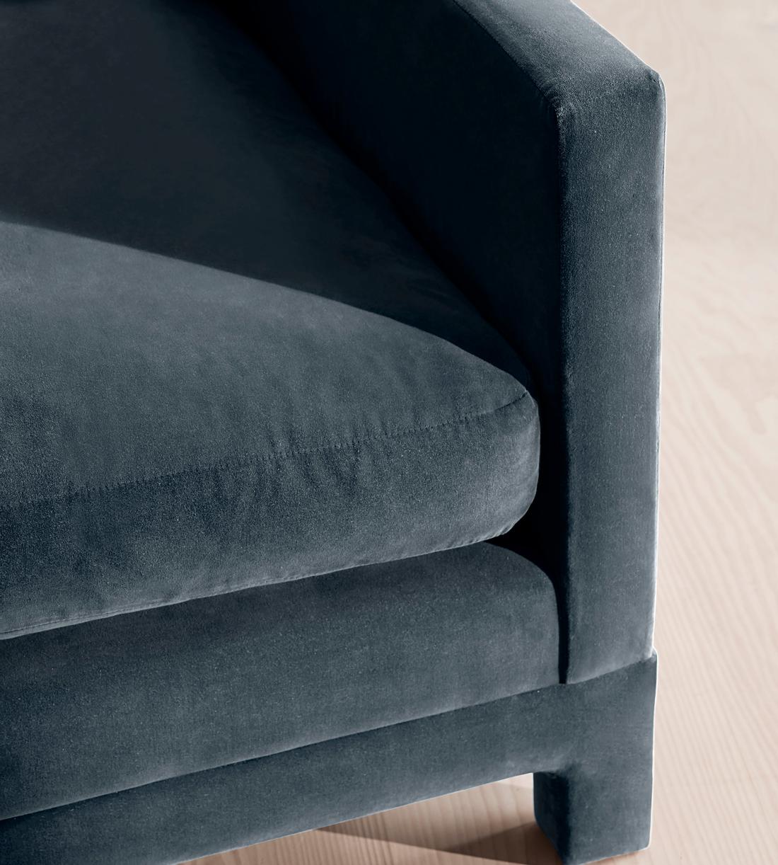 Ashford Three Seater Sofa - Velvet - Grey Blue - Images - Image 6