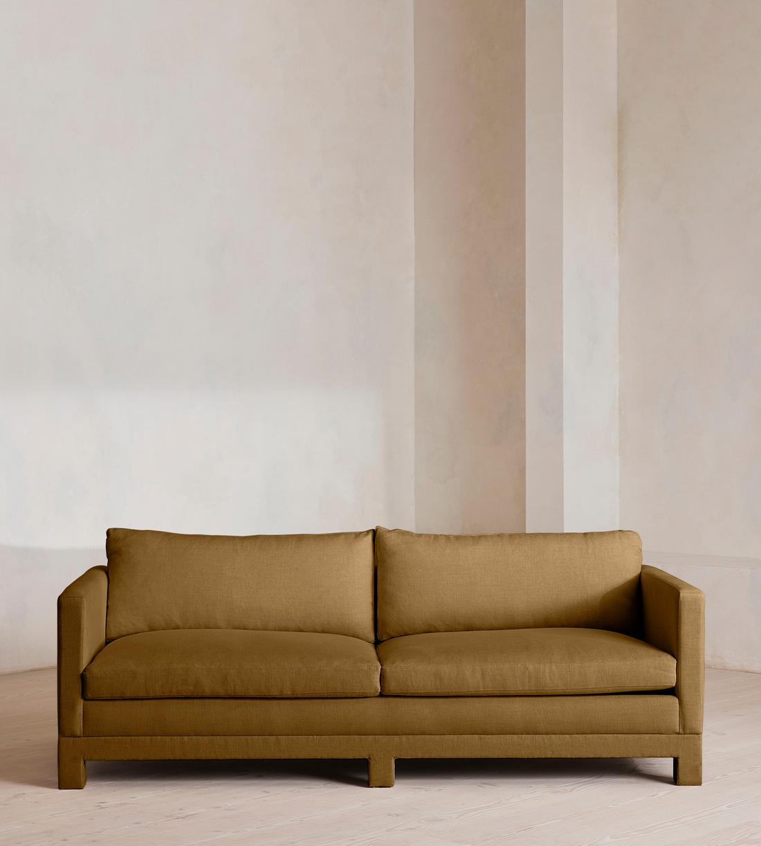 Ashford Three Seater Sofa - Linen - Ochre - Listing - Image 1