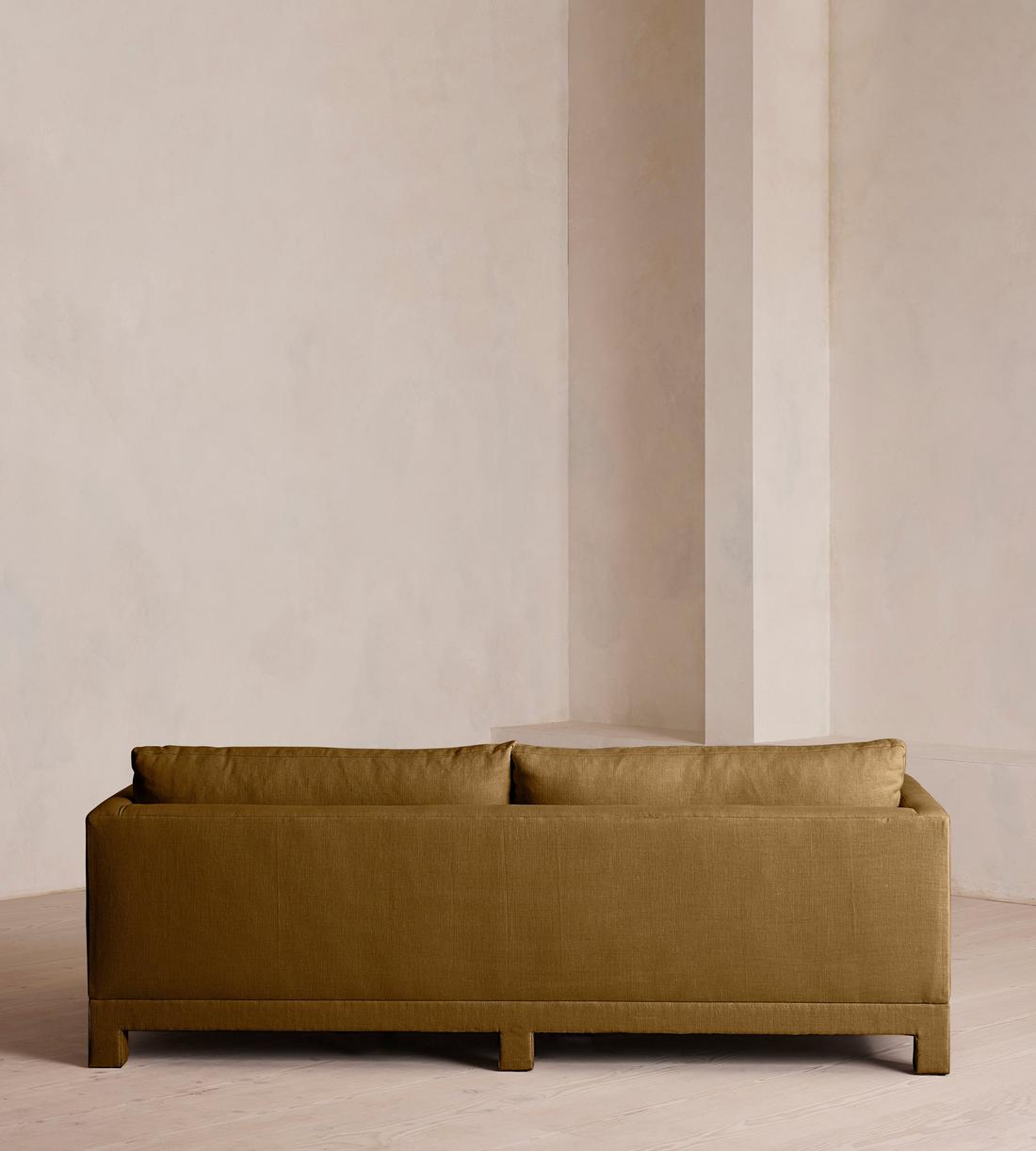 Ashford Three Seater Sofa - Linen - Ochre - Images - Image 4