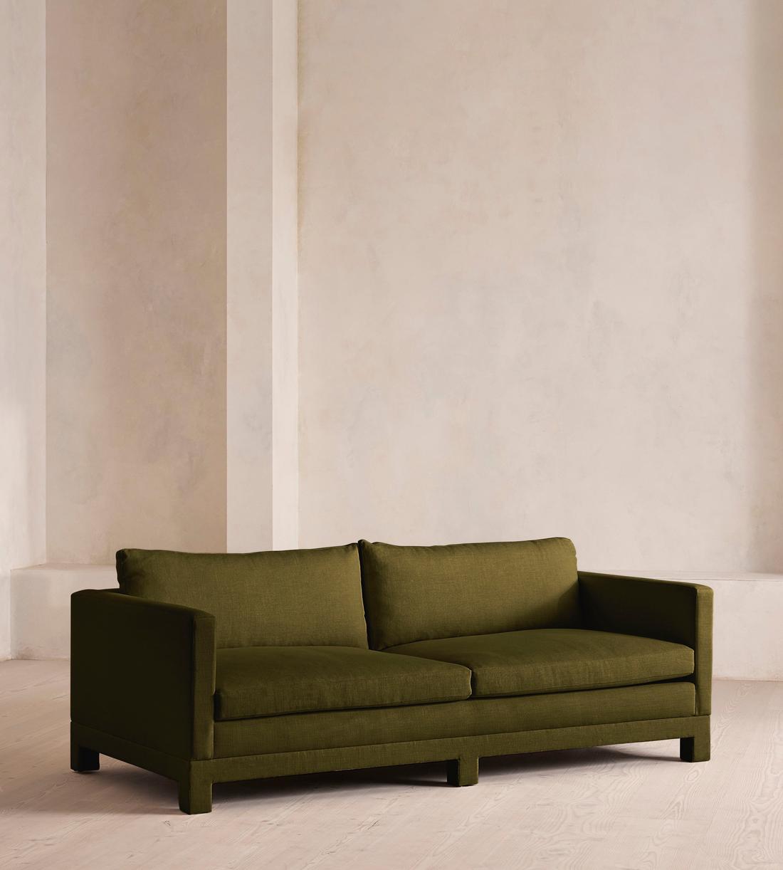 Ashford Three Seater Sofa - Linen - Olive - Listing - Image 2