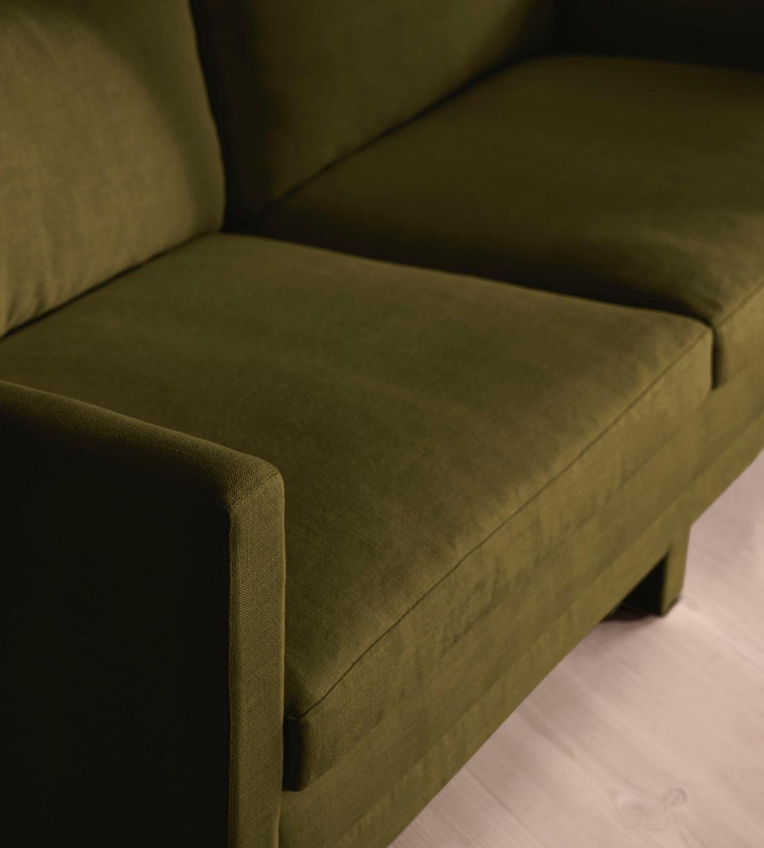 Ashford Three Seater Sofa - Linen - Olive - Images - Image 5