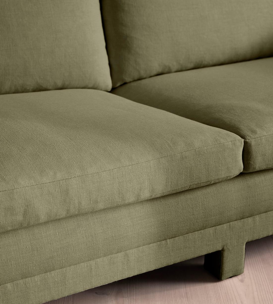 Ashford Three Seater Sofa - Linen - Sage - Images - Image 6