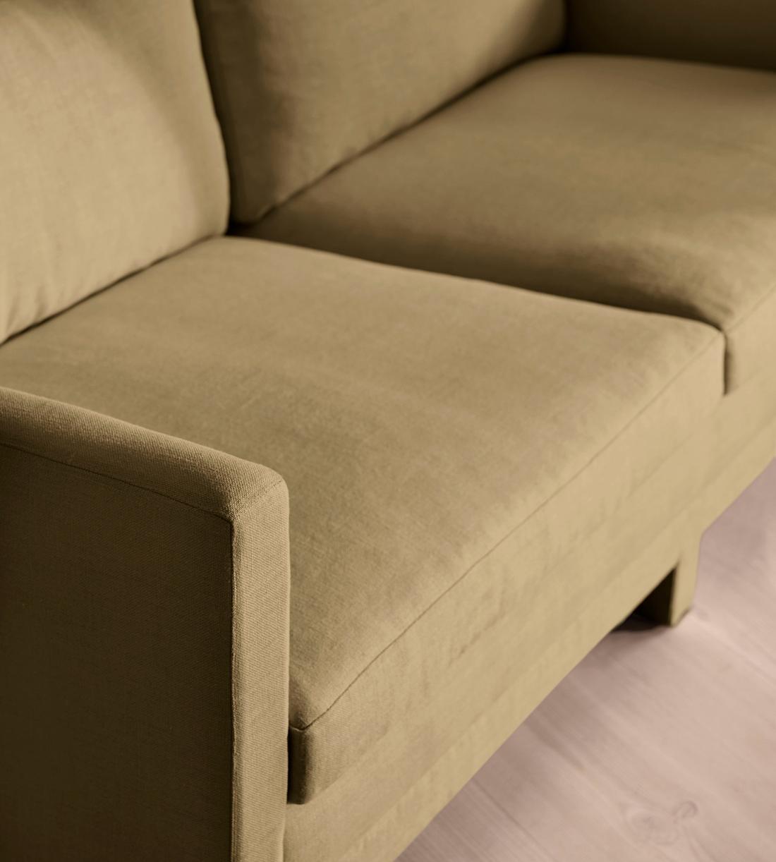 Ashford Three Seater Sofa - Linen - Wheat - Images - Image 5