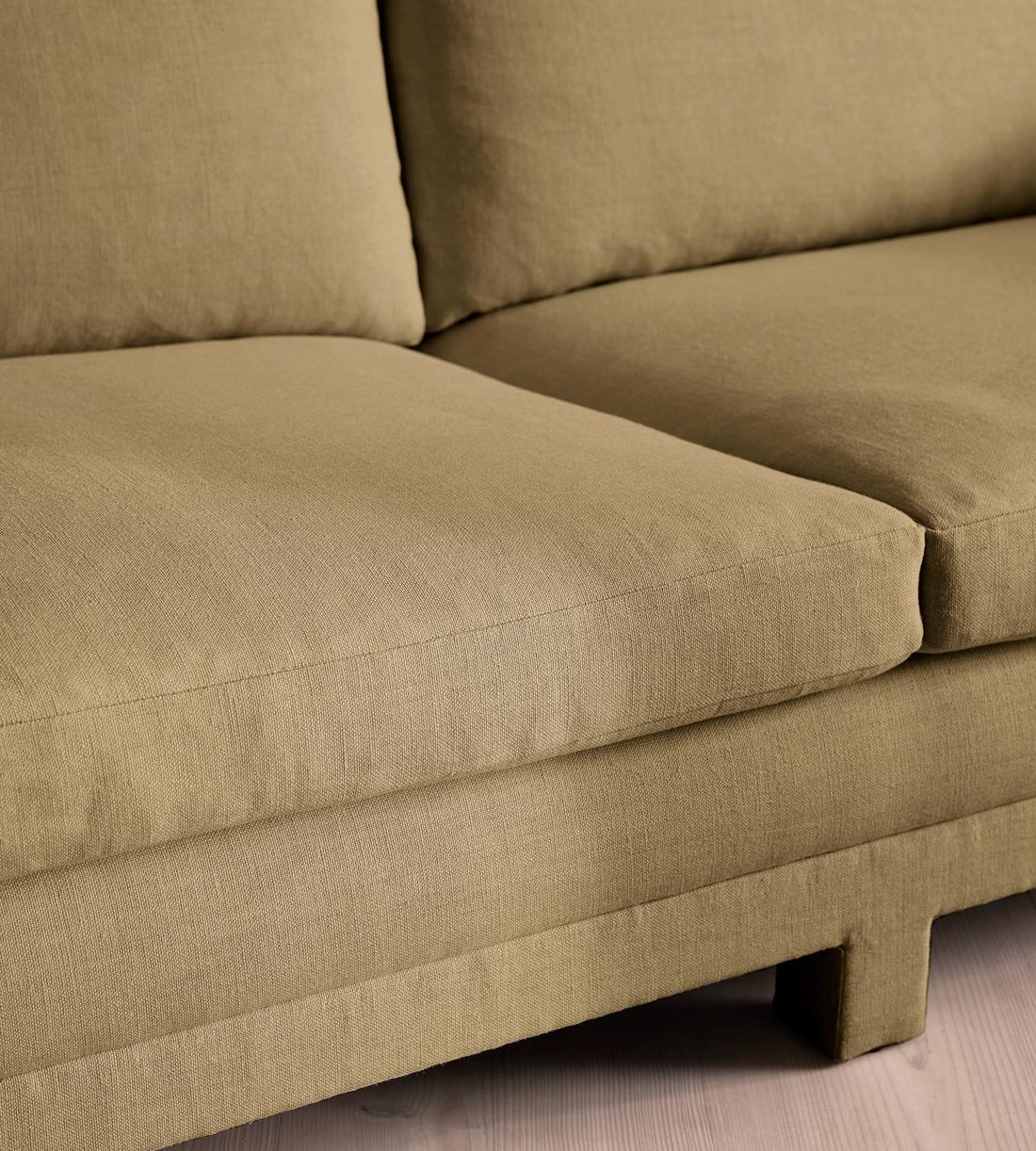Ashford Three Seater Sofa - Linen - Wheat - Images - Image 6