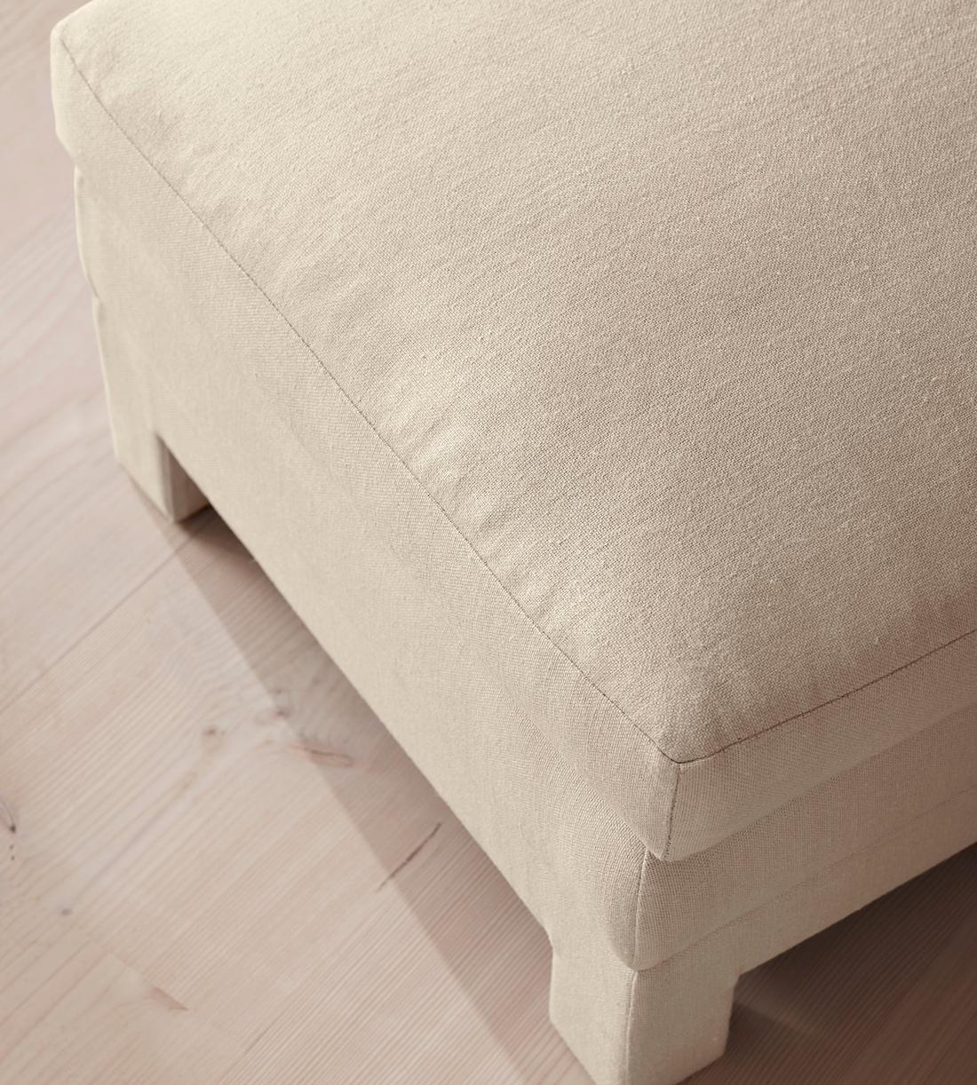 Ashford Ottoman - Linen - Bisque - Images - Image 3