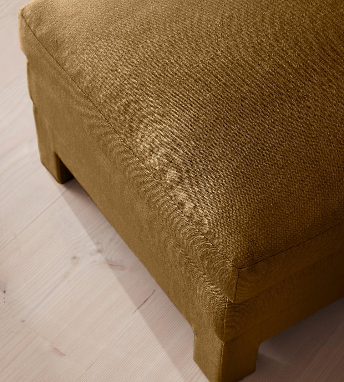 Ashford Ottoman - Linen - Ochre - Images - Image 3