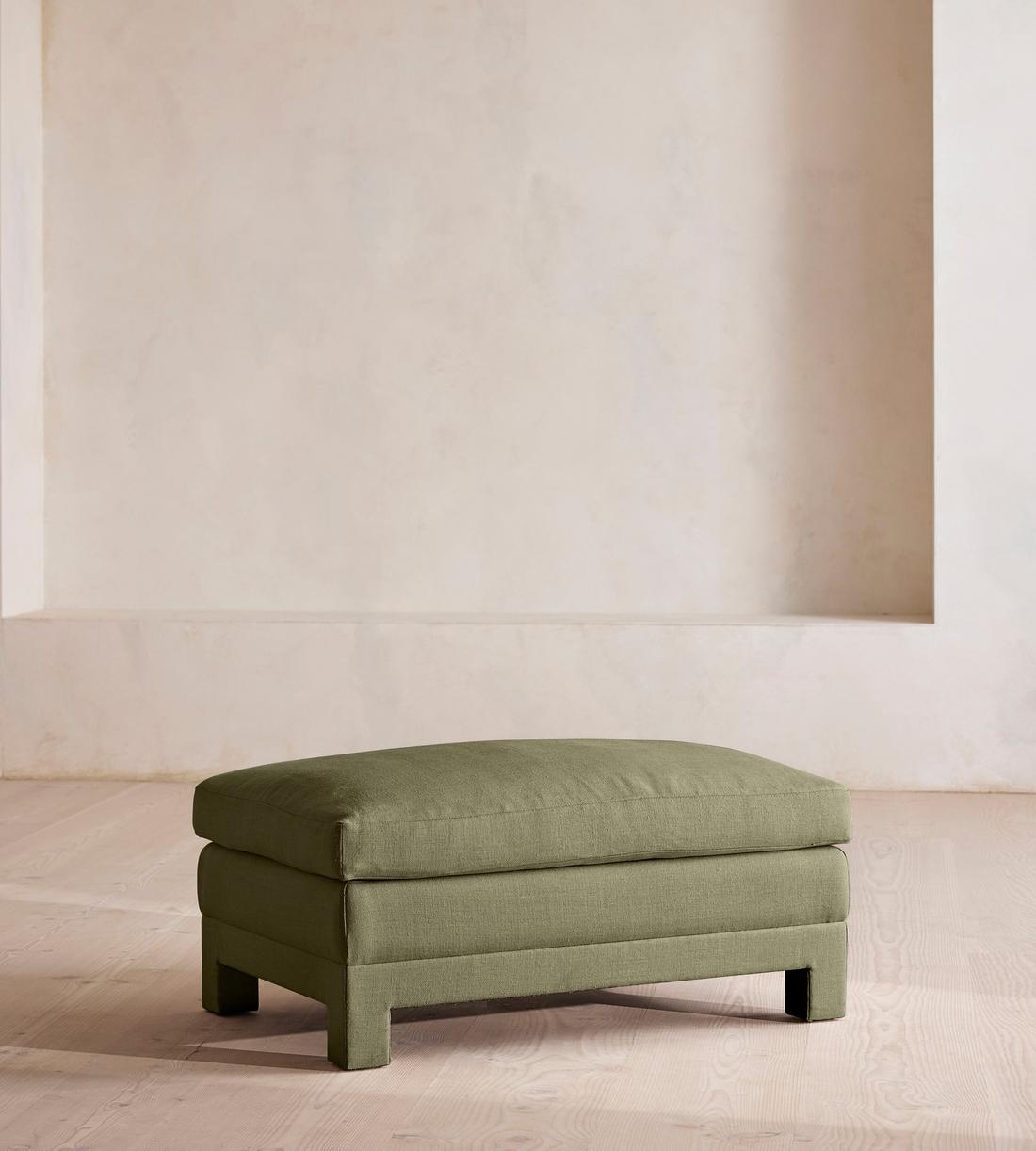 Ashford Ottoman - Linen - Sage - Listing - Image 1