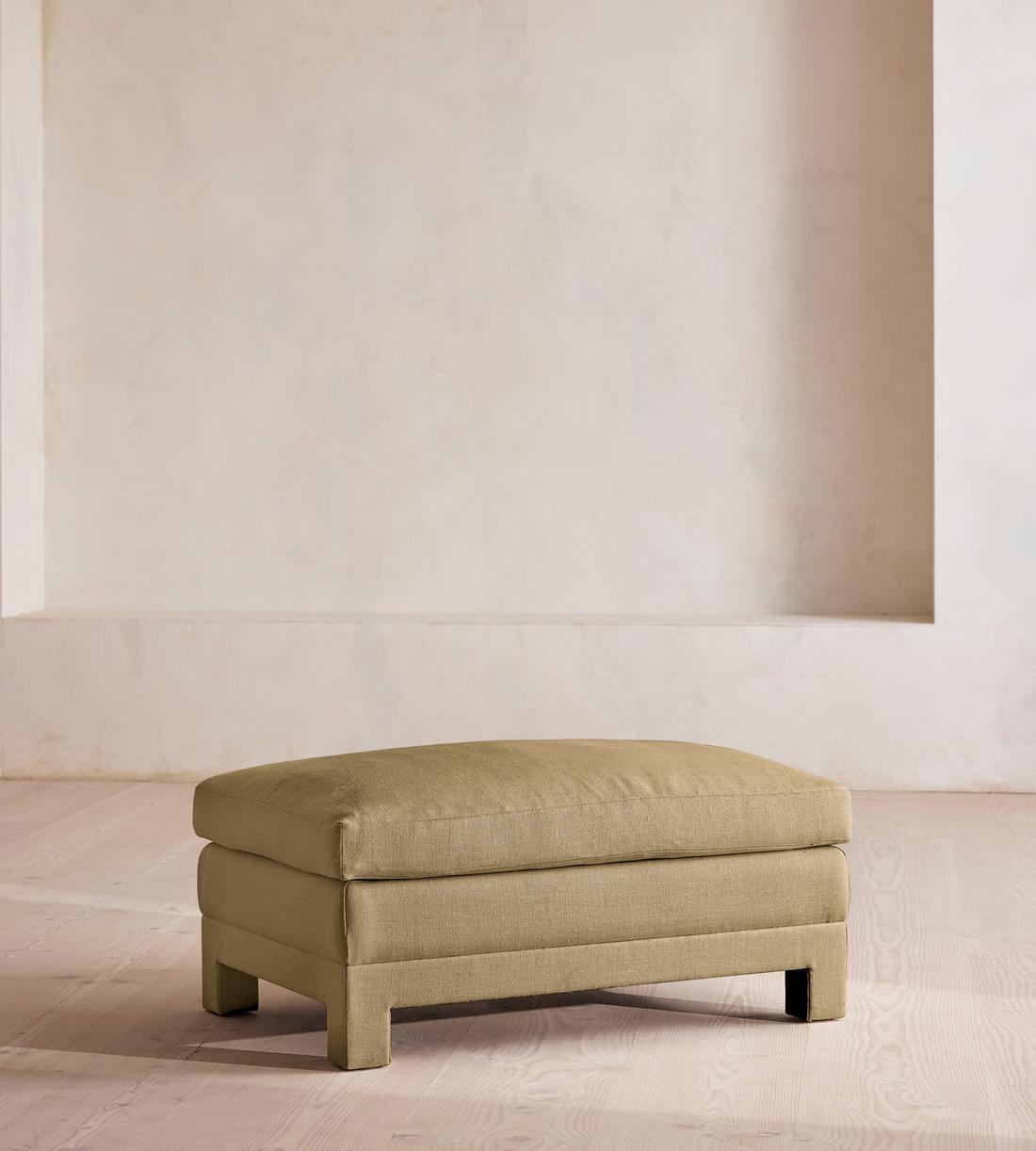 Ashford Ottoman - Linen - Wheat - Listing - Image 1
