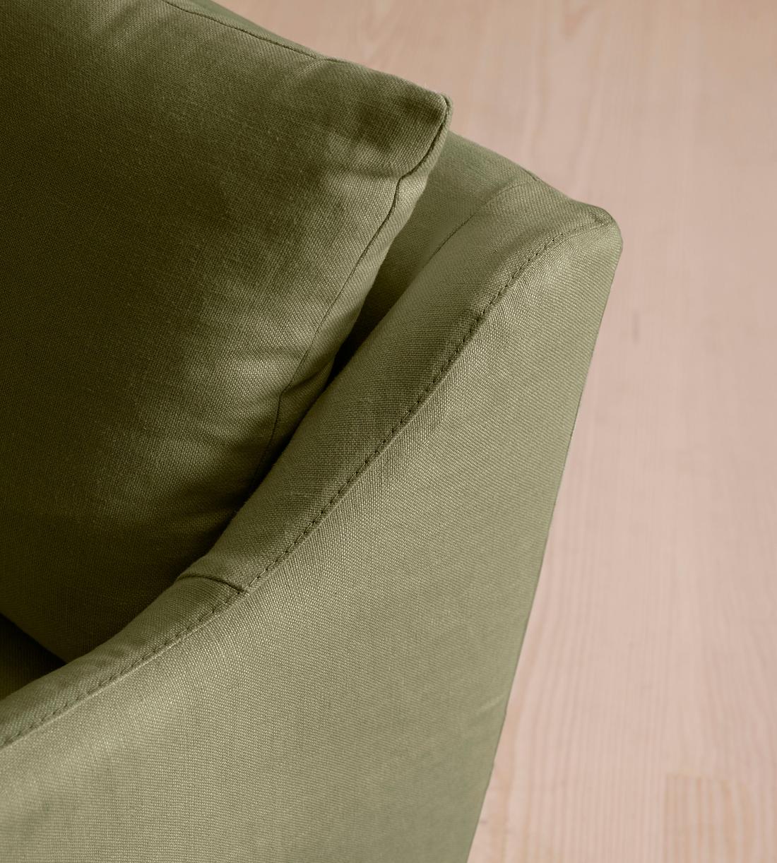 Roma Three Seater Sofa - Linen - Sage - Images - Image 6