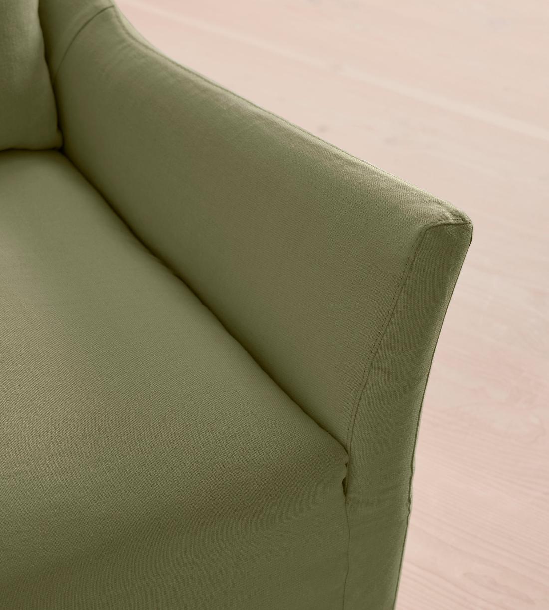 Roma Three Seater Sofa - Linen - Sage - Images - Image 7