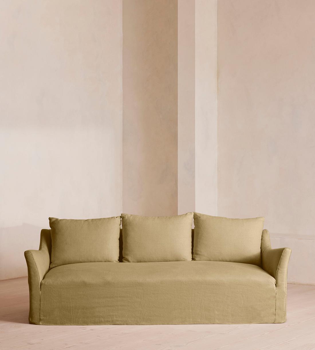 Roma Three Seater Sofa - Linen - Wheat - US - Listing - Image 2