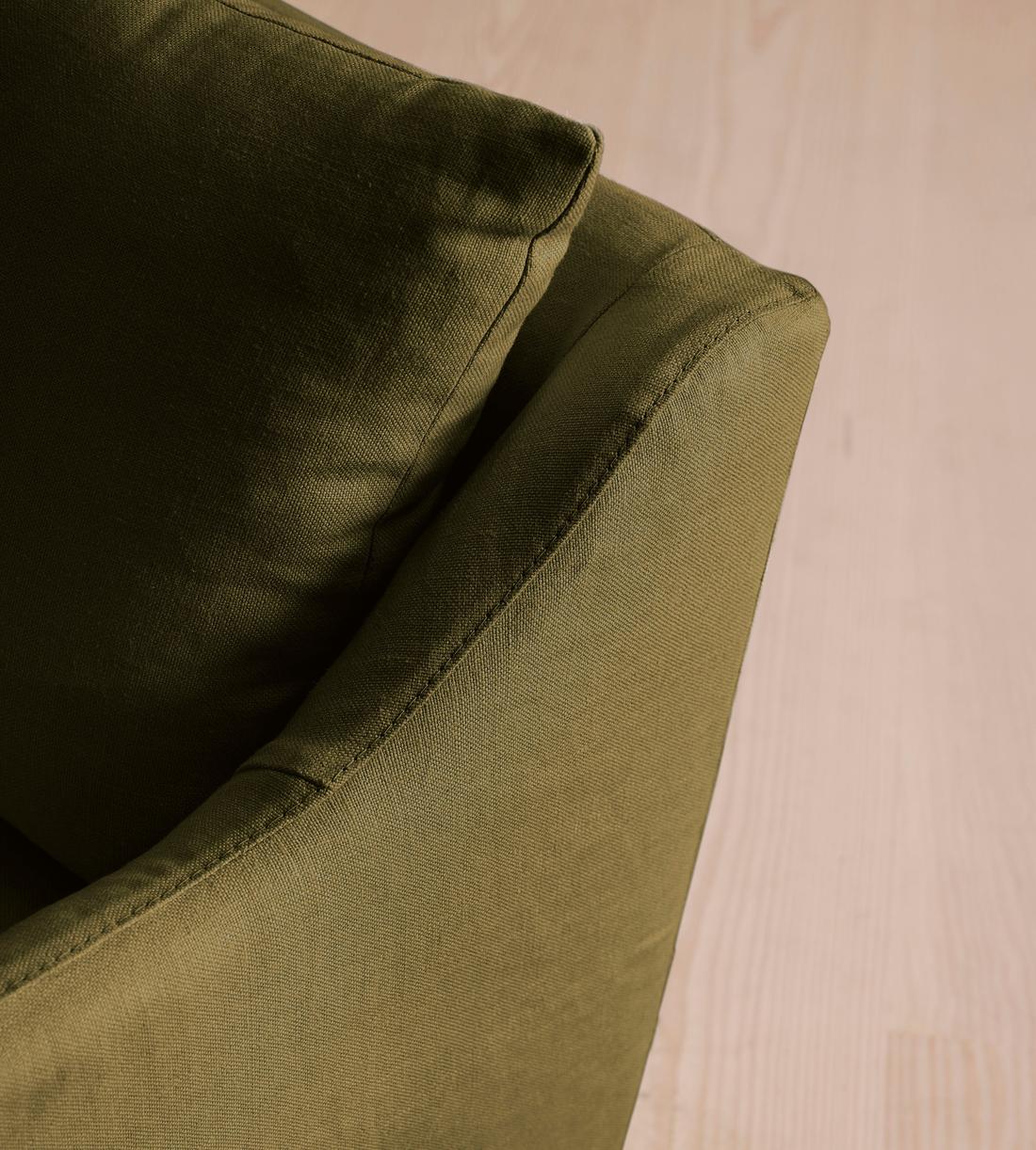 Roma Three Seater Sofa - Linen - Olive - US - Images - Image 5