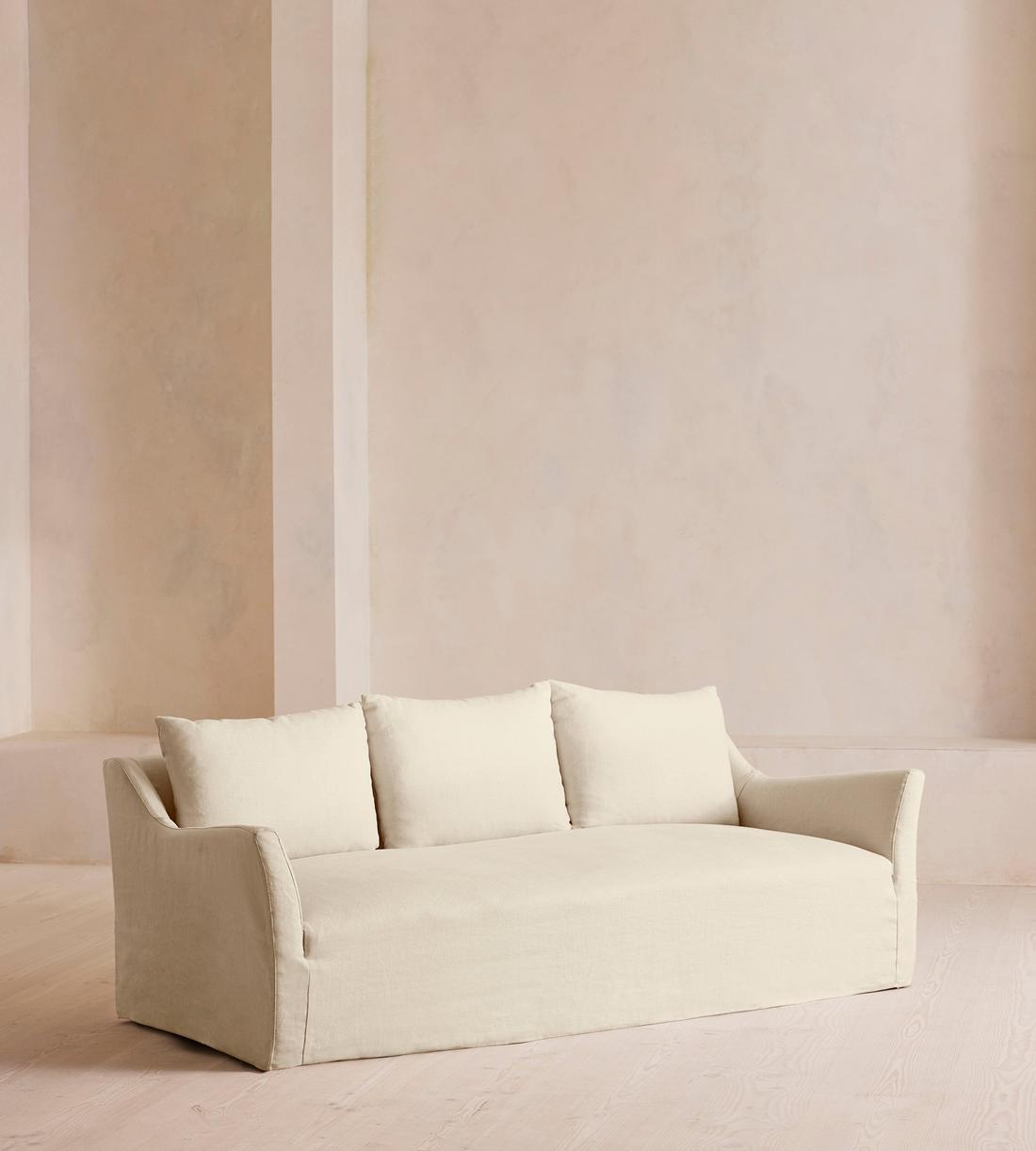 Roma Three Seater Sofa - Linen - Bisque - Listing - Image 2