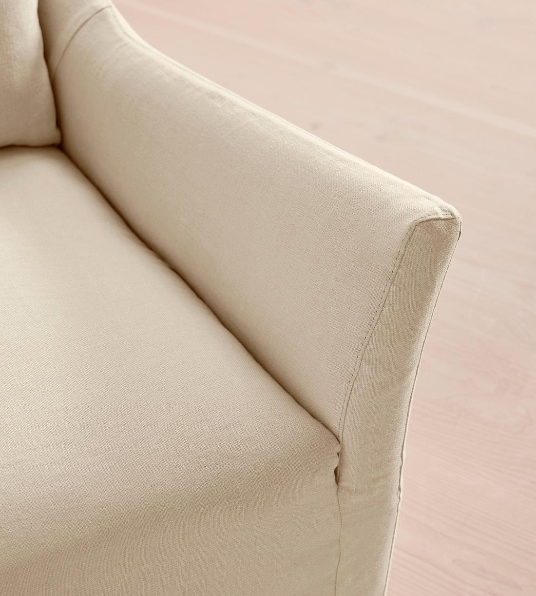 Roma Three Seater Sofa - Linen - Bisque - Images - Image 7