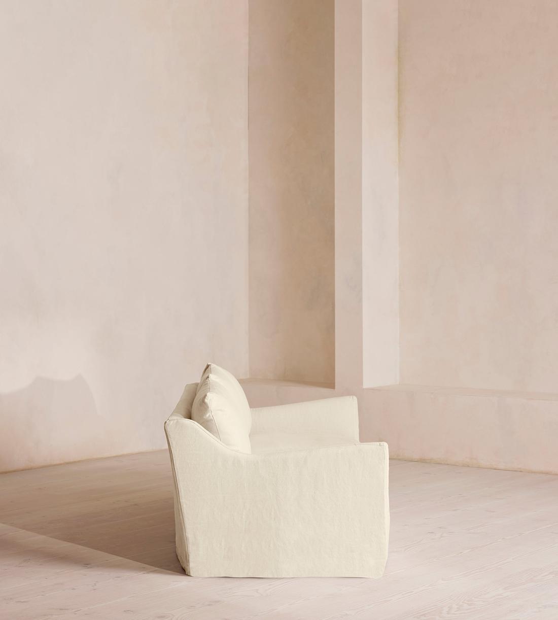 Roma Three Seater Sofa - Linen - Bisque - US - Images - Image 4