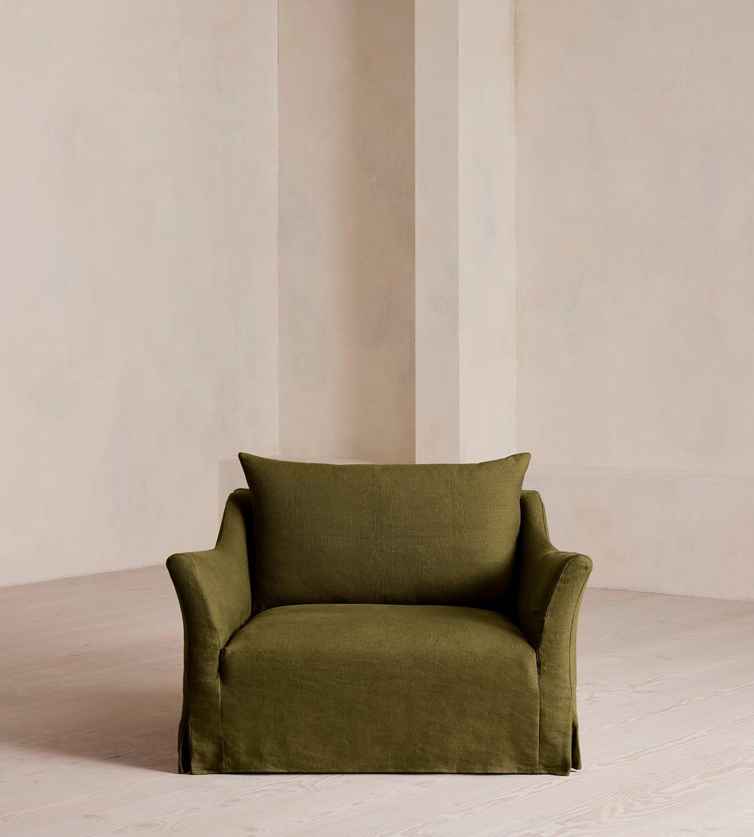 Roma Loveseat - Linen - Olive - Listing - Image 2
