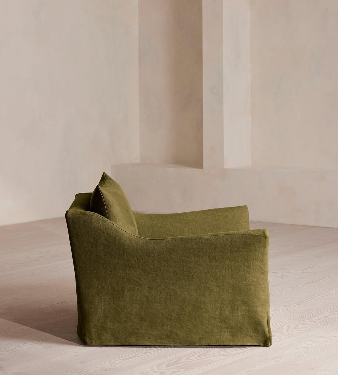 Roma Loveseat - Linen - Olive - Images - Image 3