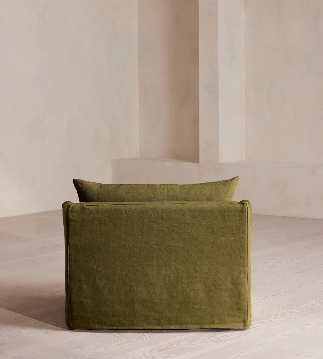 Roma Loveseat - Linen - Olive - US - Images - Image 4