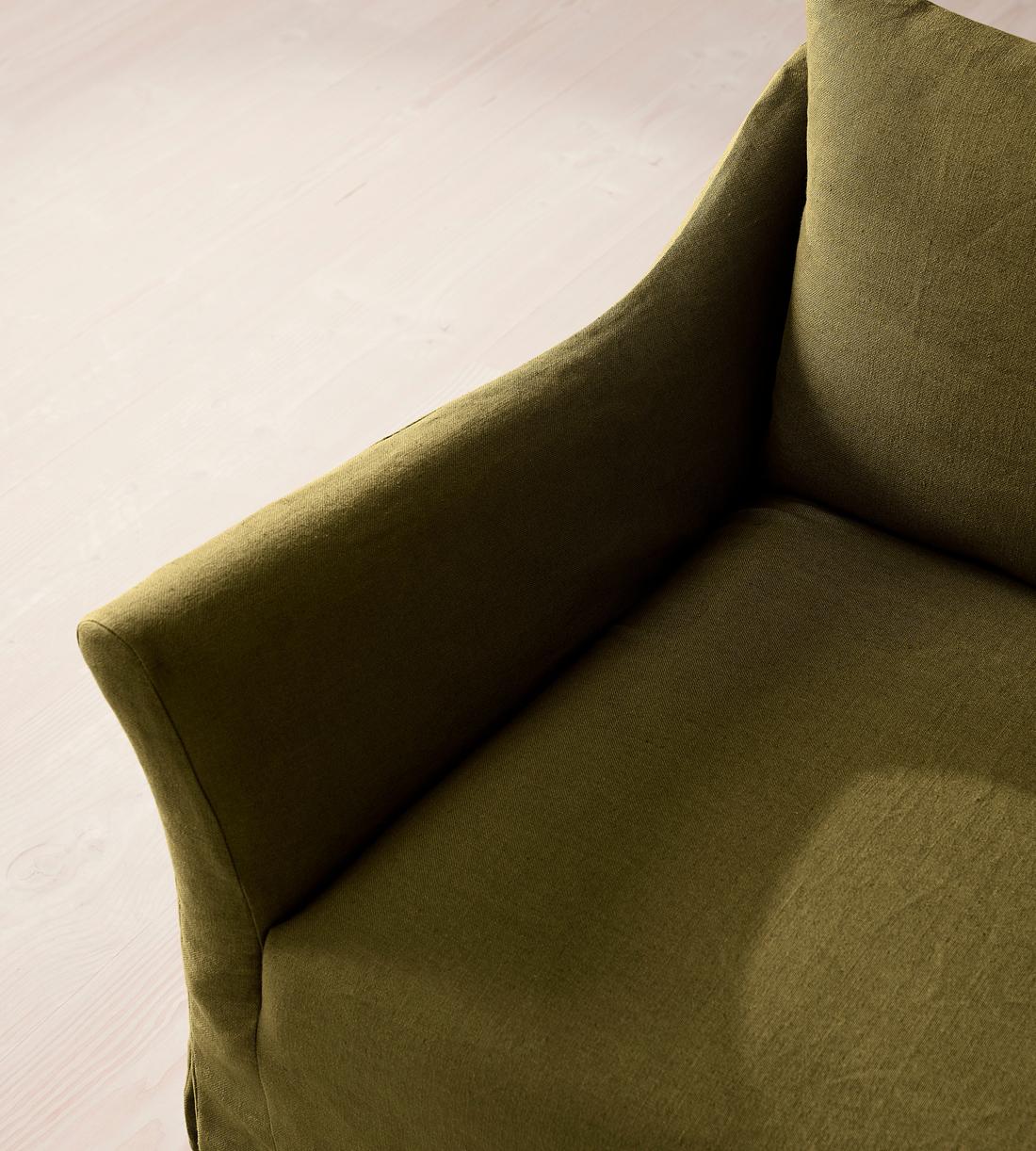 Roma Loveseat - Linen - Olive - US - Images - Image 5