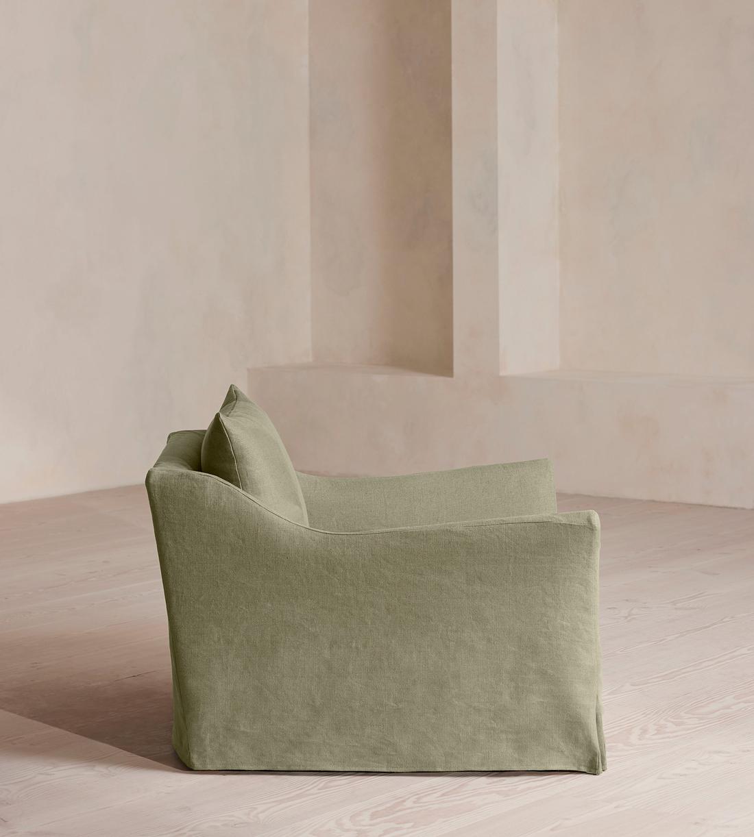 Roma Loveseat - Linen - Sage - Images - Image 3