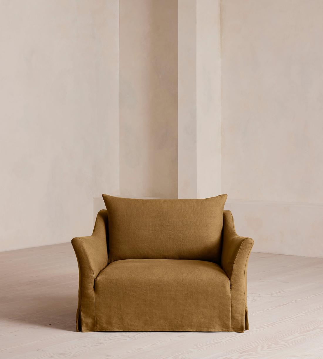 Roma Loveseat - Linen - Ochre - US - Listing - Image 2