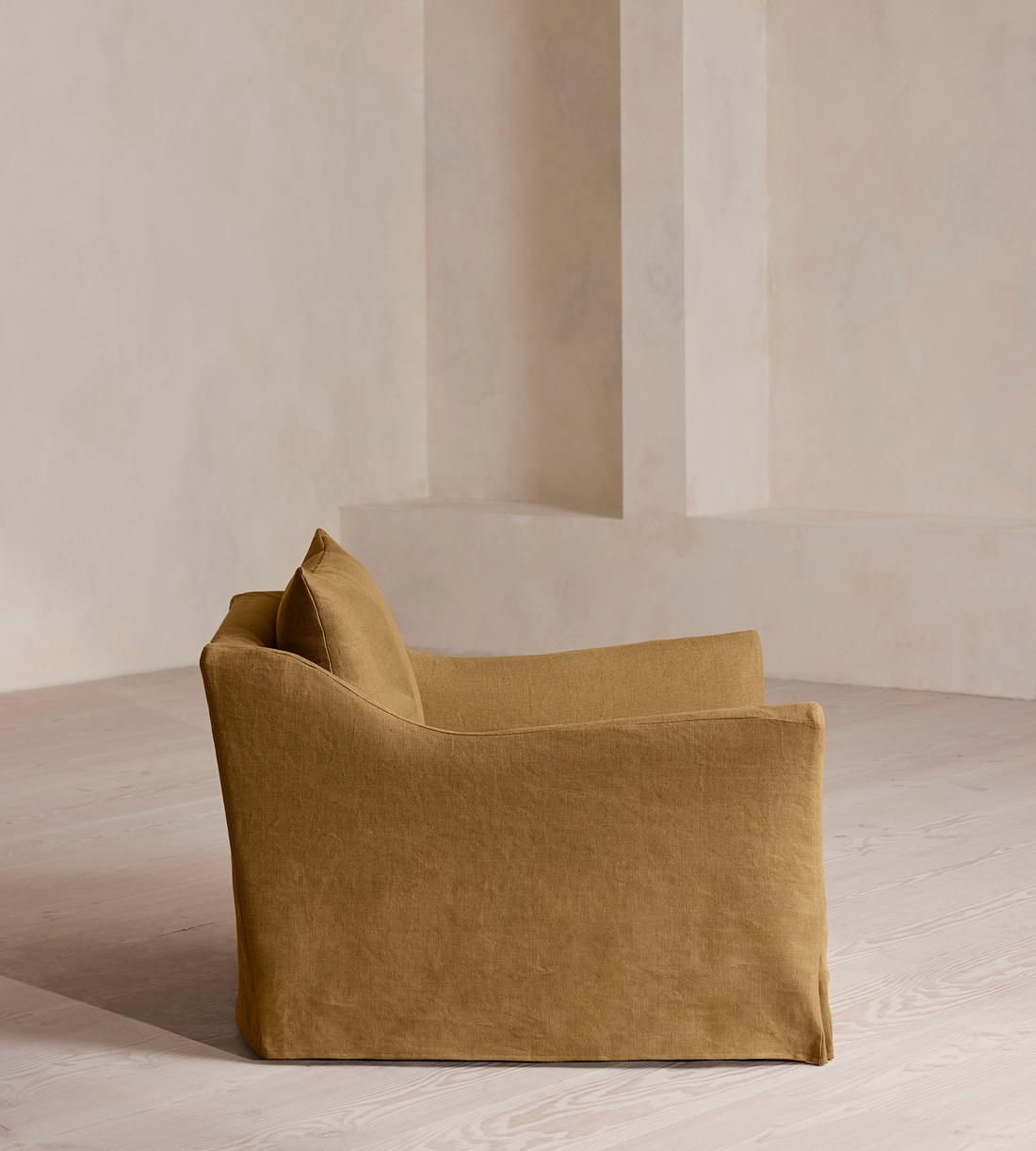 Roma Loveseat - Linen - Ochre - US - Images - Image 3