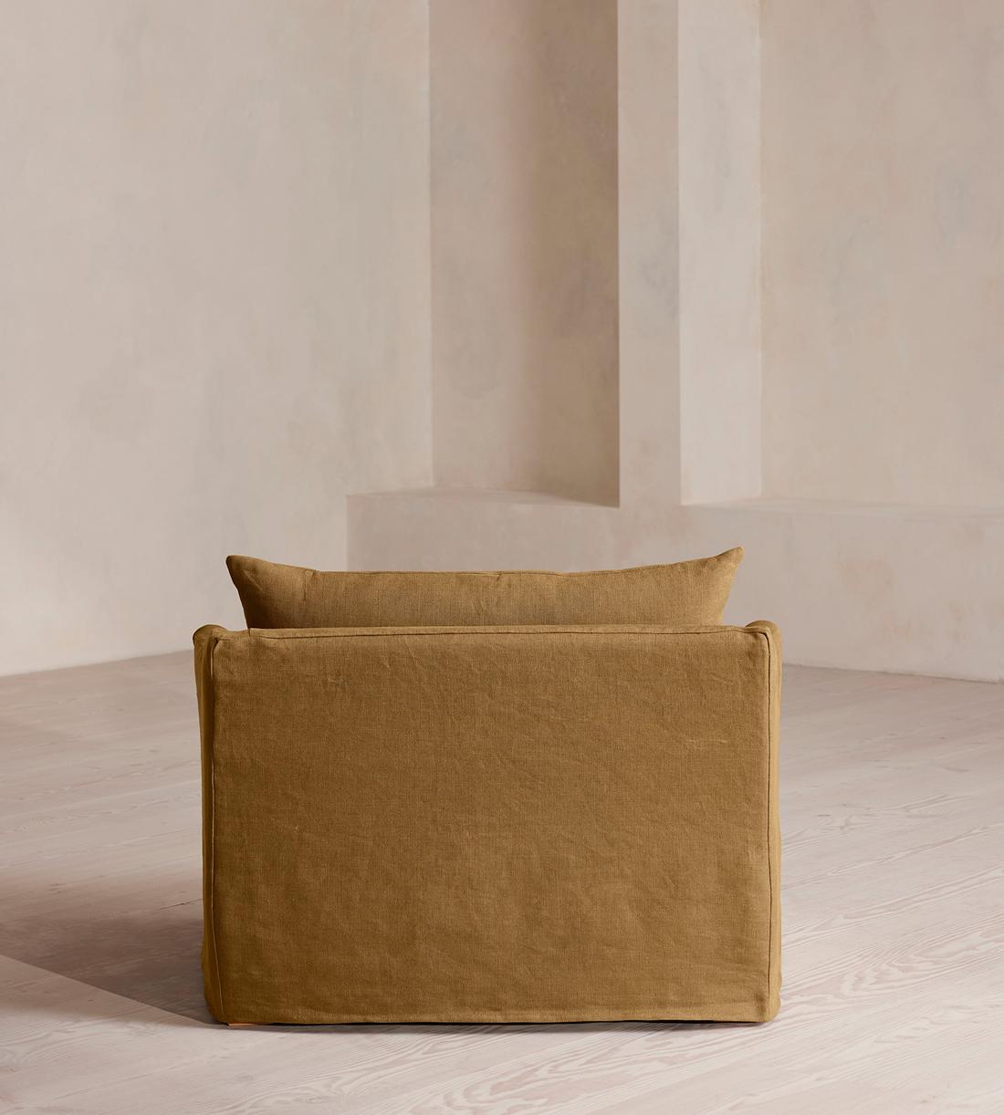 Roma Loveseat - Linen - Ochre - US - Images - Image 4