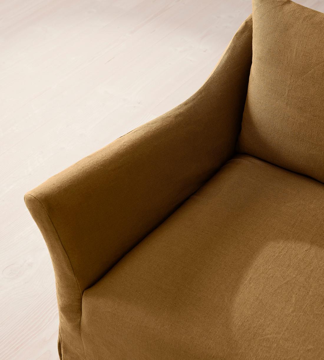 Roma Loveseat - Linen - Ochre - US - Images - Image 6