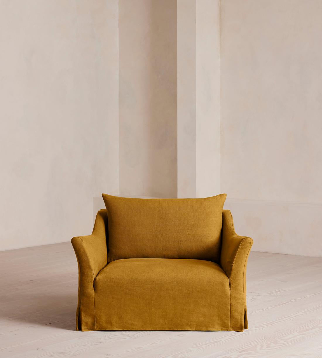 Roma Loveseat - Linen - Turmeric - UK - Listing - Image 2