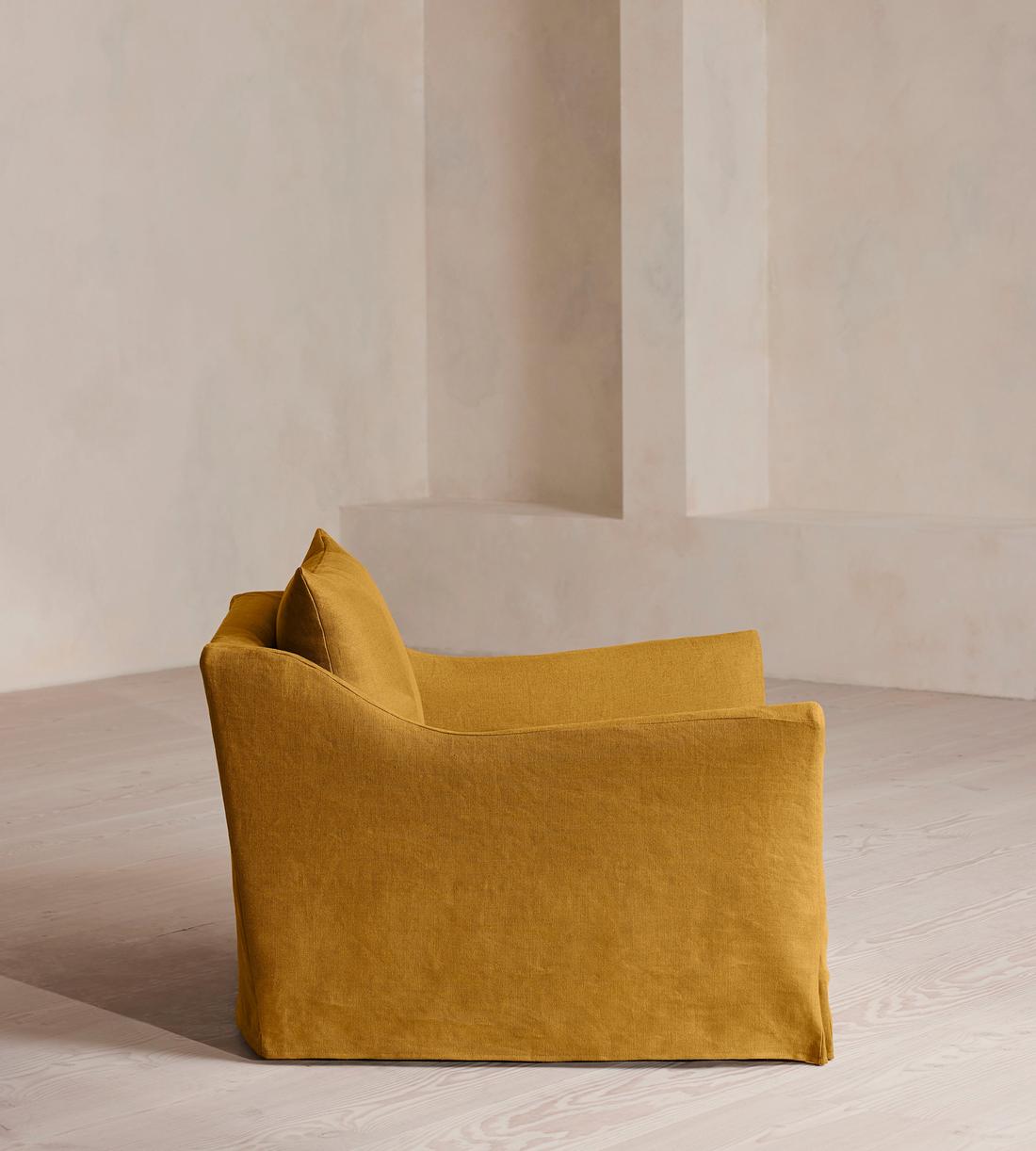 Roma Loveseat - Linen - Turmeric - US - Images - Image 3