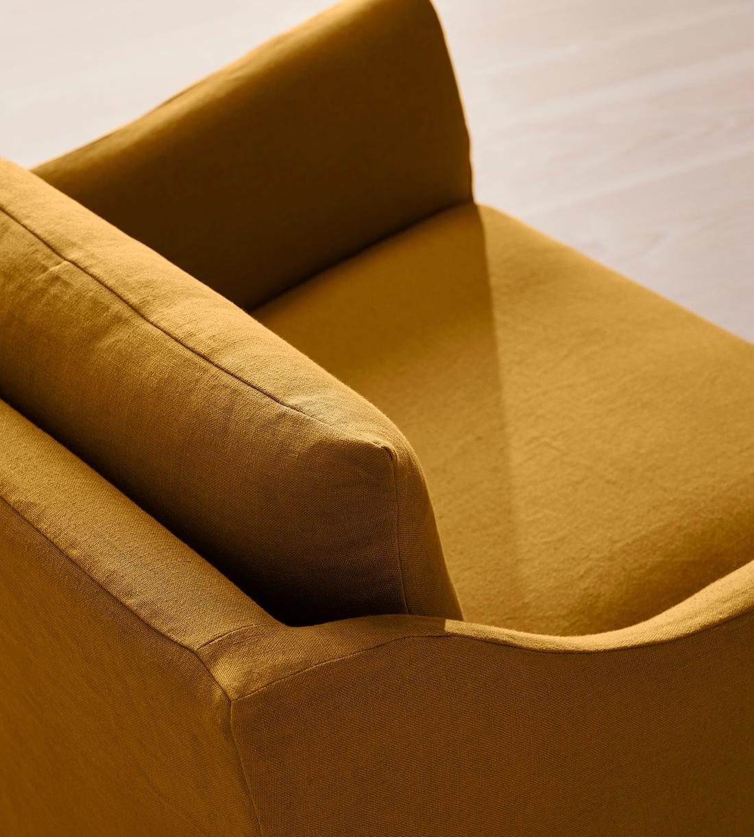 Roma Loveseat - Linen - Turmeric - US - Images - Image 5