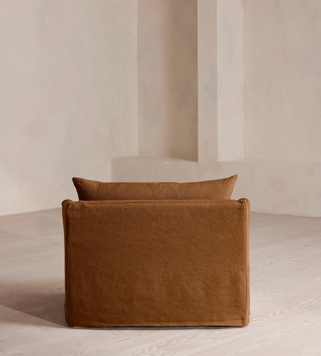 Roma Loveseat - Linen - Terracotta - UK - Images - Image 4