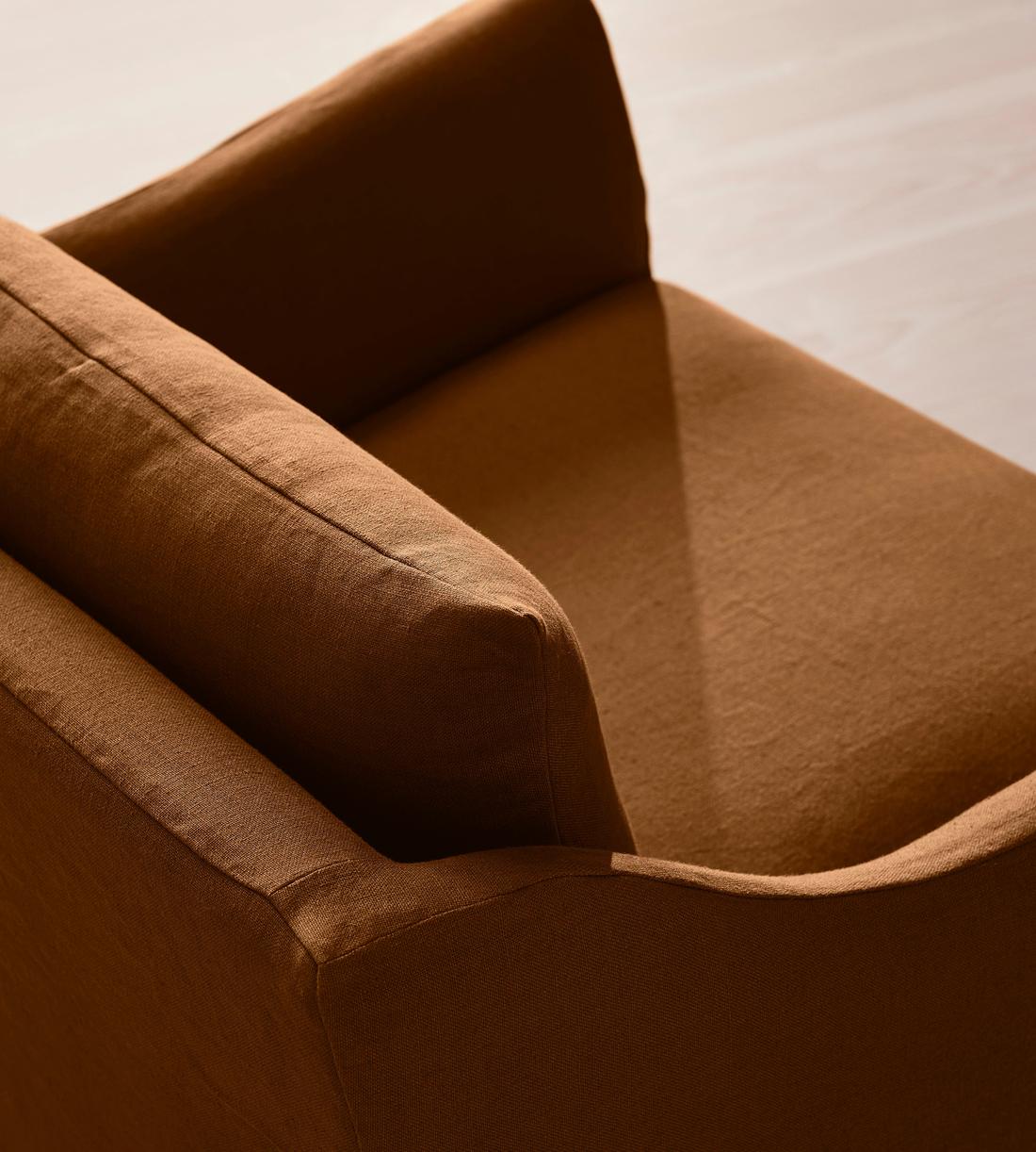 Roma Loveseat - Linen - Terracotta - UK - Images - Image 5