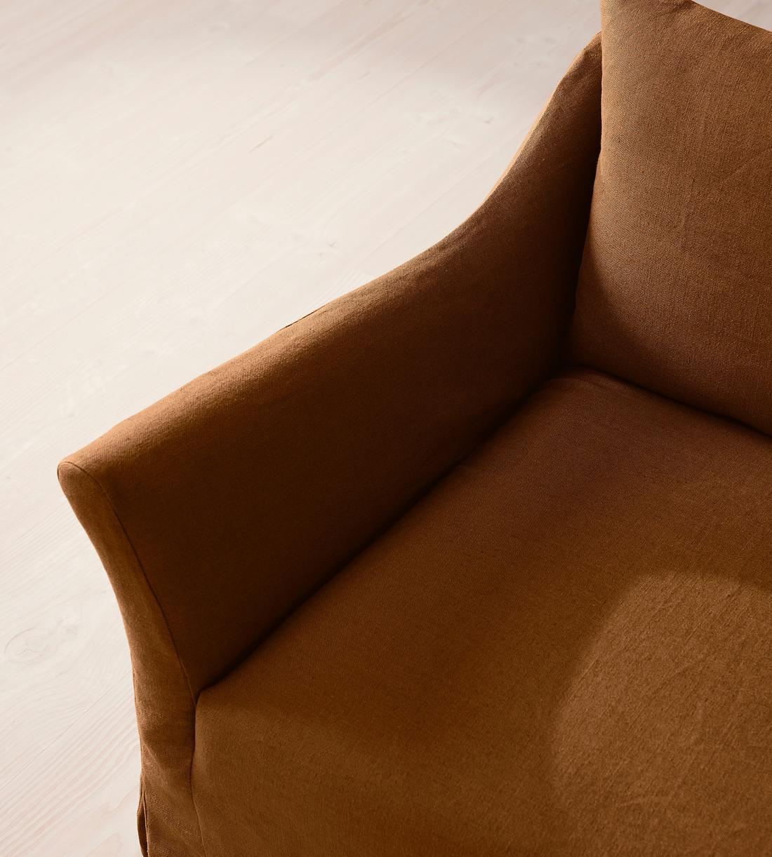 Roma Loveseat - Linen - Terracotta - UK - Images - Image 6