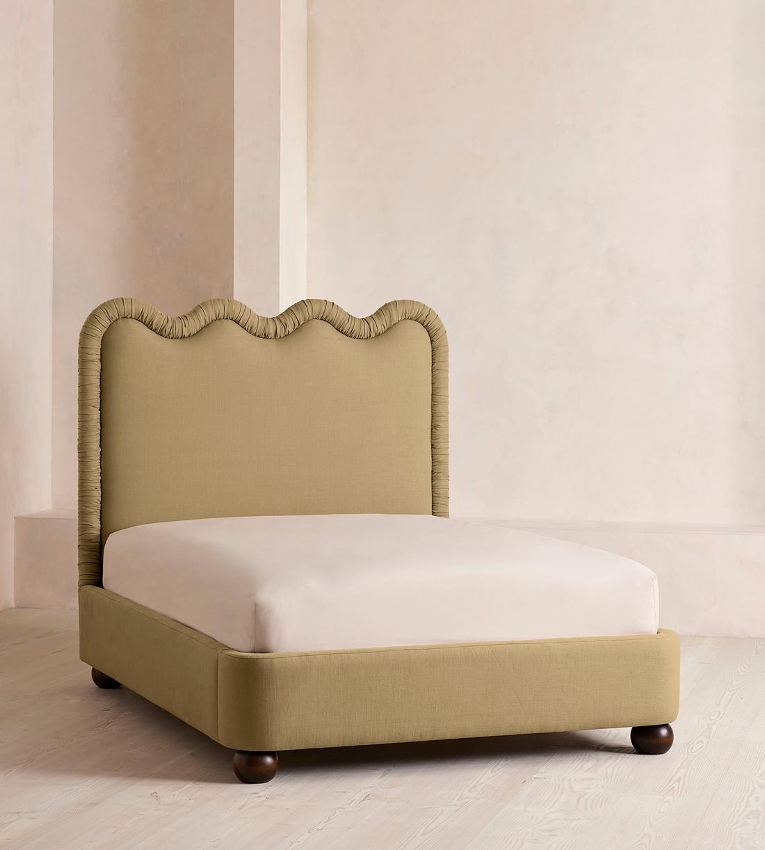Tristan Bed - King - Linen - Wheat - US - Listing - Image 1