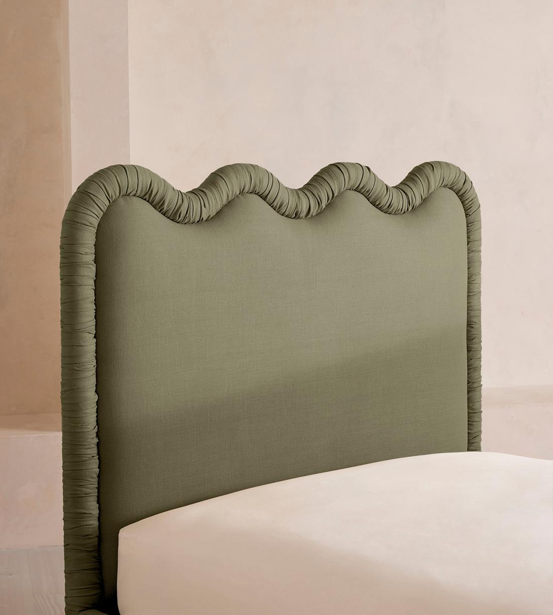 Tristan Bed - King - Linen - Sage - Images - Image 4