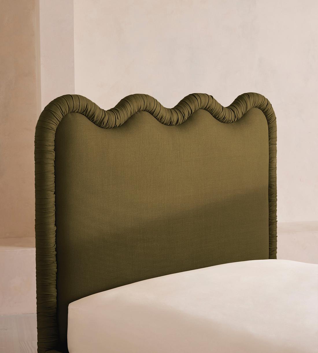 Tristan Bed - Queen - Linen - Olive - US - Images - Image 4