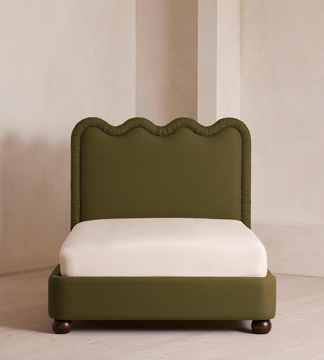 Tristan Bed - King - Linen - Olive - US - Listing - Image 2