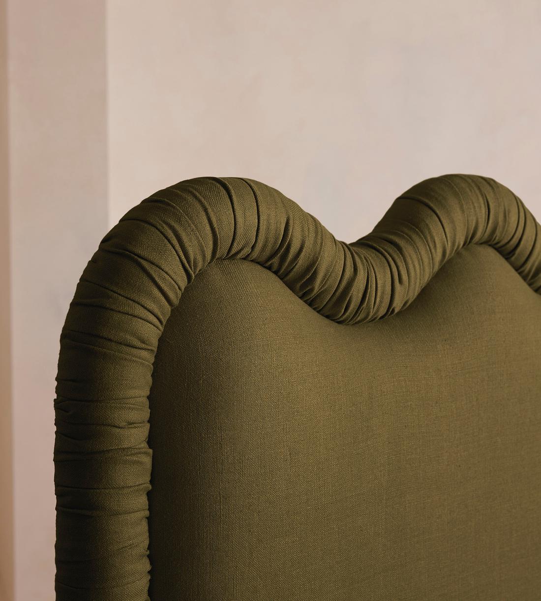 Tristan Bed - King - Linen - Olive - US - Images - Image 3