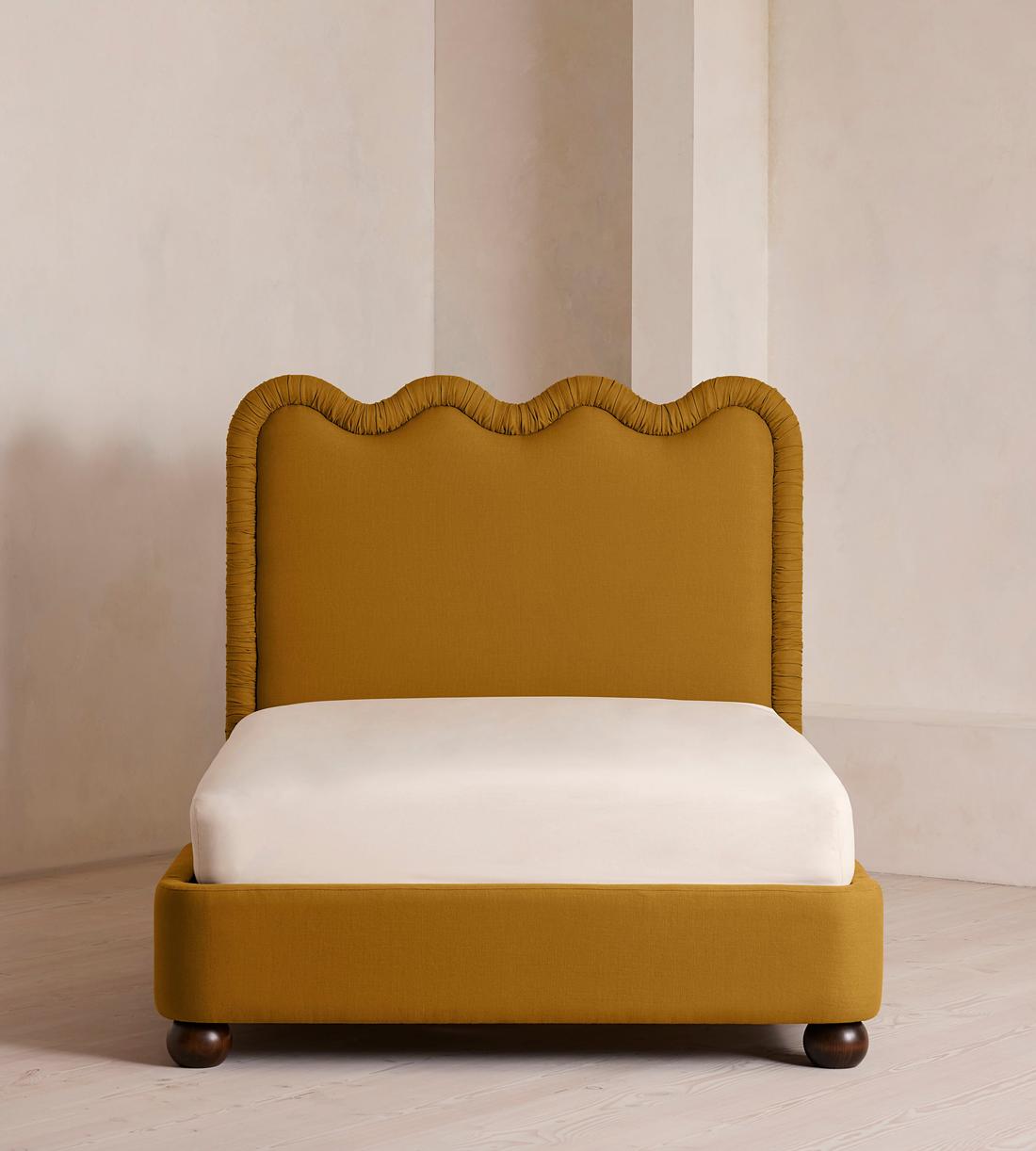Tristan Bed - King - Linen - Turmeric - US - Listing - Image 2