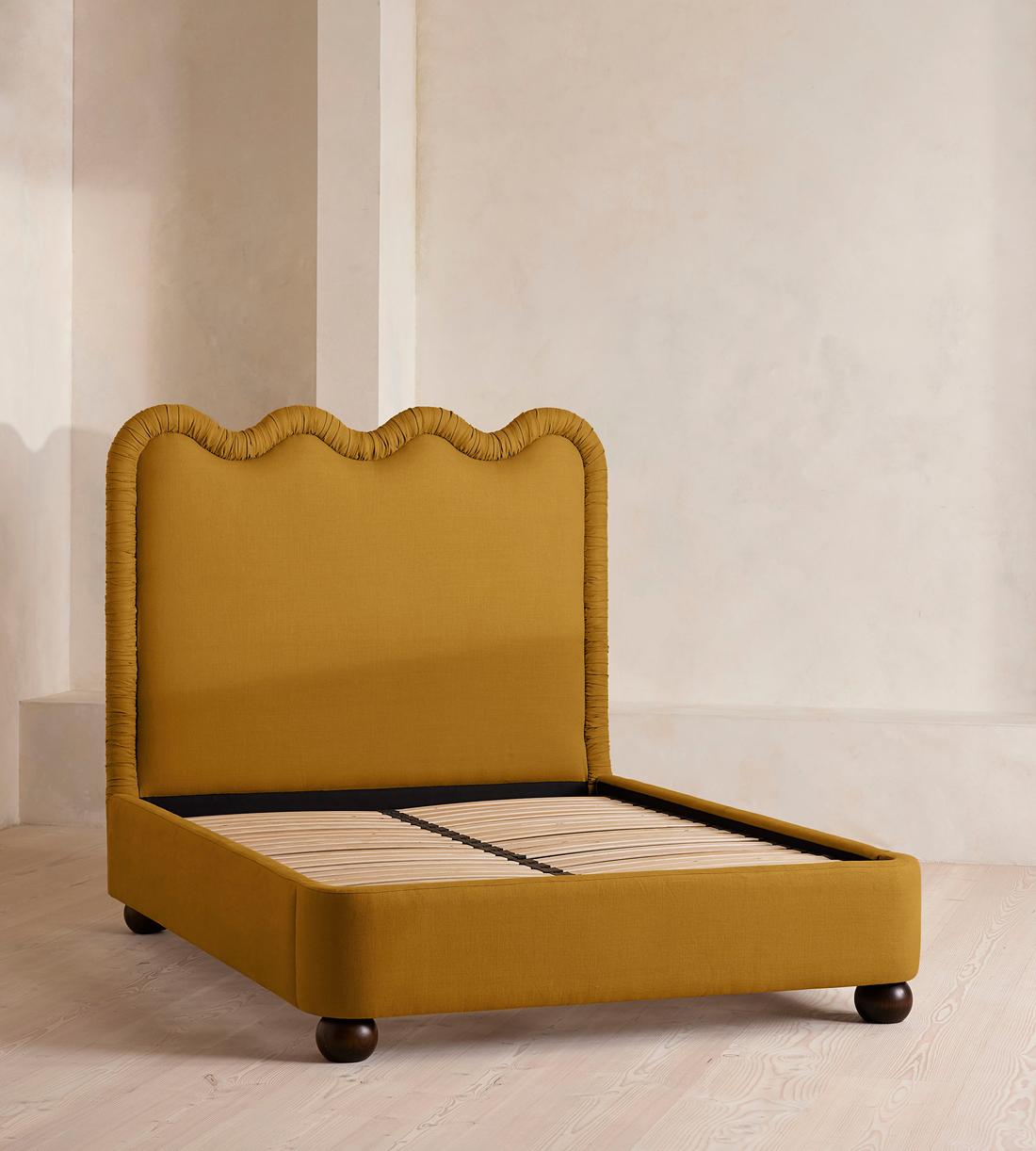 Tristan Bed - King - Linen - Turmeric - US - Images - Image 6