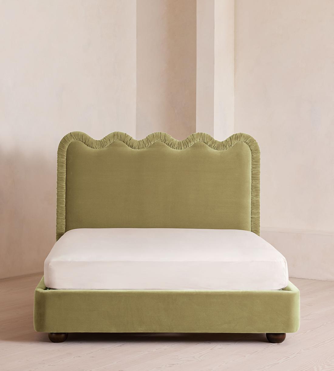 Tristan Bed - King - Velvet - Lichen - US - Listing - Image 2