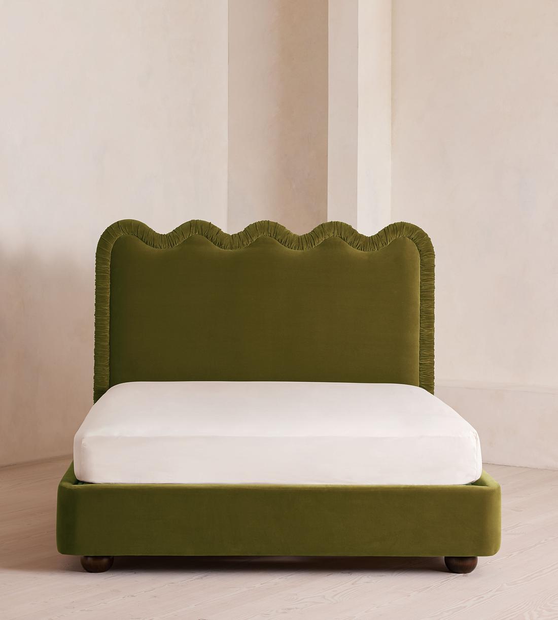 Tristan Bed - King - Velvet - Olive - US - Listing - Image 2
