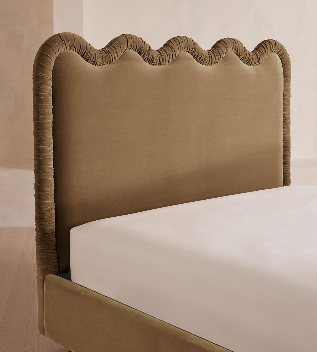 Tristan Bed - Queen - Velvet - Truffle - US - Images - Image 4