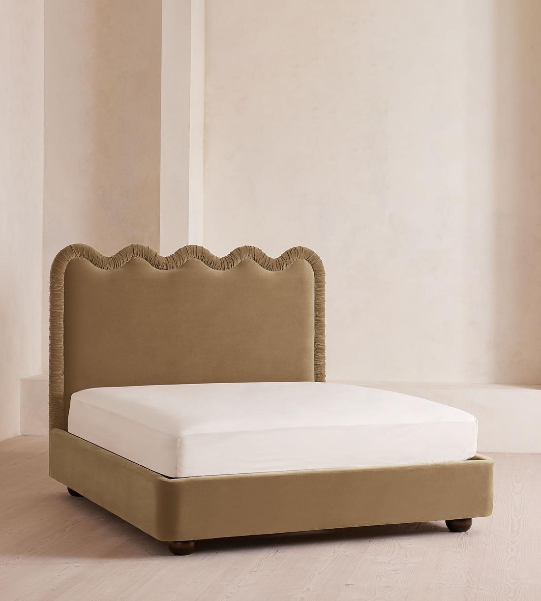 Tristan Bed - King - Velvet,Truffle - US - Listing - Image 1