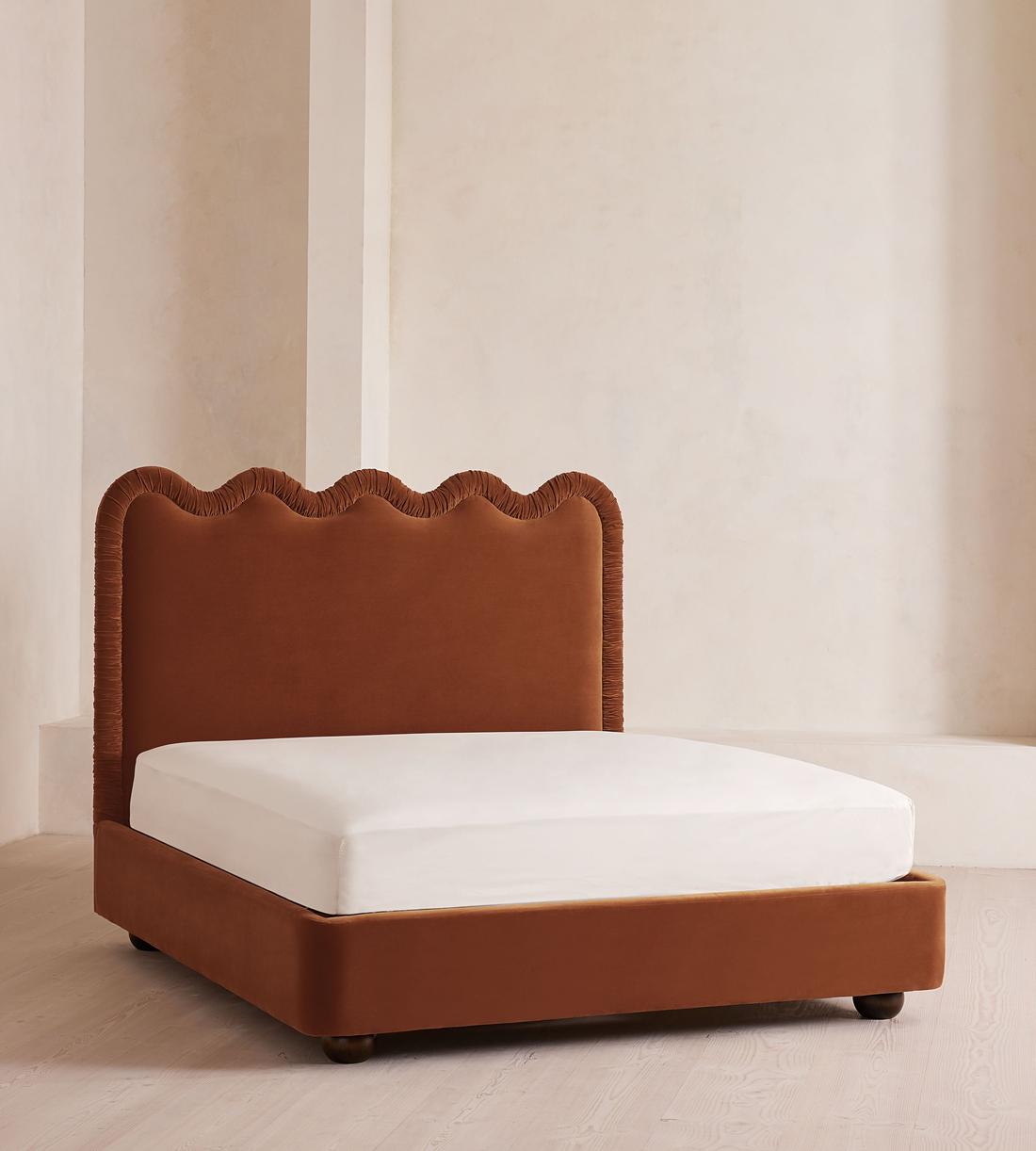Tristan Bed - King - Velvet - Cinnamon - US - Listing - Image 1