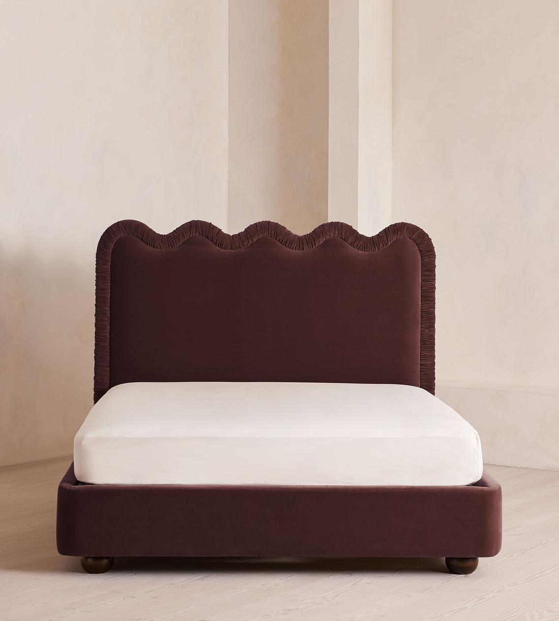 Tristan Bed - King - Velvet - Aubergine - UK - Listing - Image 2