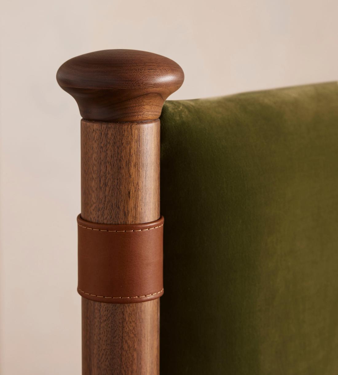 Paolo Bed - Queen - Velvet - Olive - US - Images - Image 4