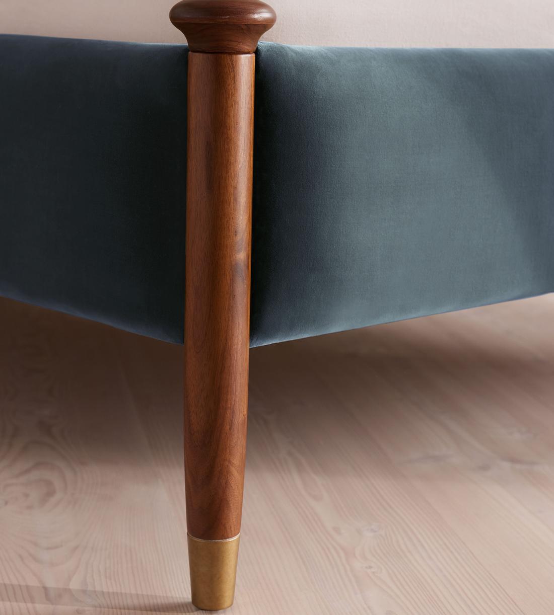 Paolo Bed - Queen - Velvet - Grey Blue - US - Images - Image 7